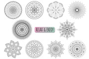10 Relaxing Mandalas for Coloring, a Decorative Illustration by Soulprint Mercury (Thumbnail 6 of 6)