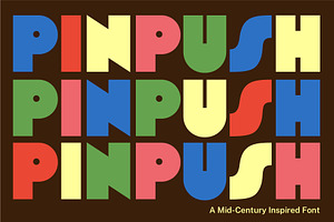 Pinpush - Retro Sans Serif Display, a Sans Serif Font by BTYPE