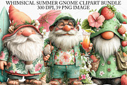 Whimsical Summer Gnome Clipart PNG, a Seasonal Illustration by Canvas Craft (Thumbnail 1 of 7)