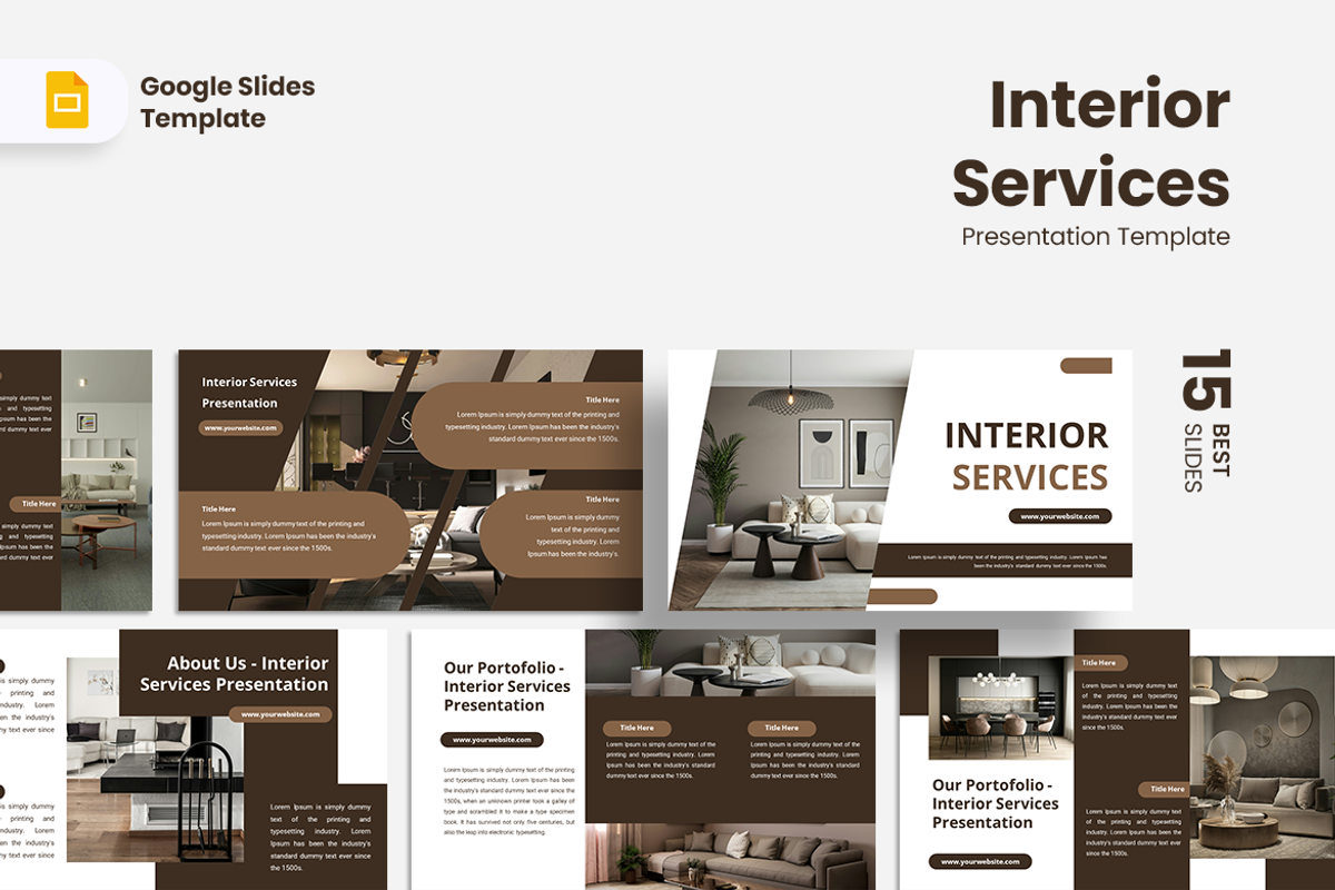 Interior Services - Google Slides, a Presentation Template by QR Design Studio (Photo 1 of 3)