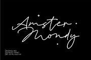 Amster Mondy - Monoline Script, a Script Font by GFRcreative (Thumbnail 1 of 4)