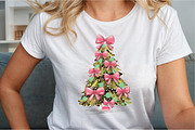 Coquette Pink Bow Christmas Tree PNG, an Illustration by Sublimation Artist (Thumbnail 6 of 9)