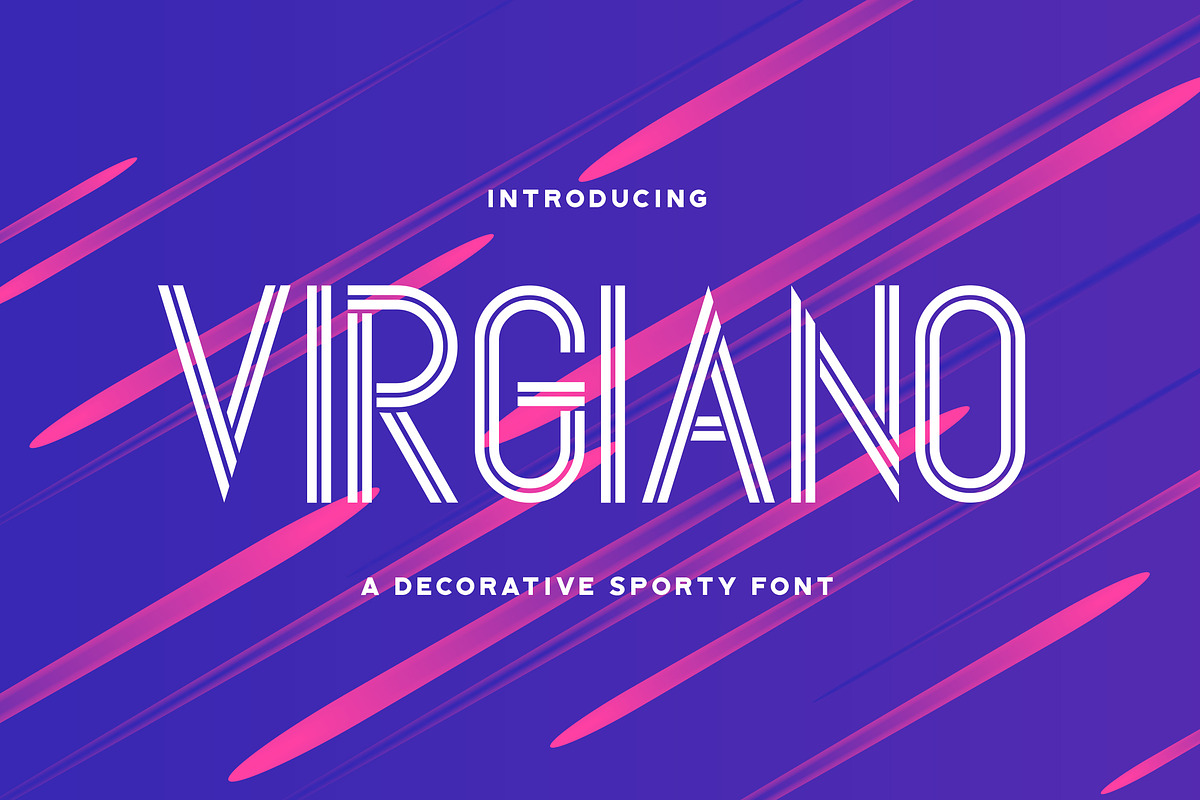Virgiano - Decorative Sporty Font, a Font by StringLabs (Photo 1 of 11)