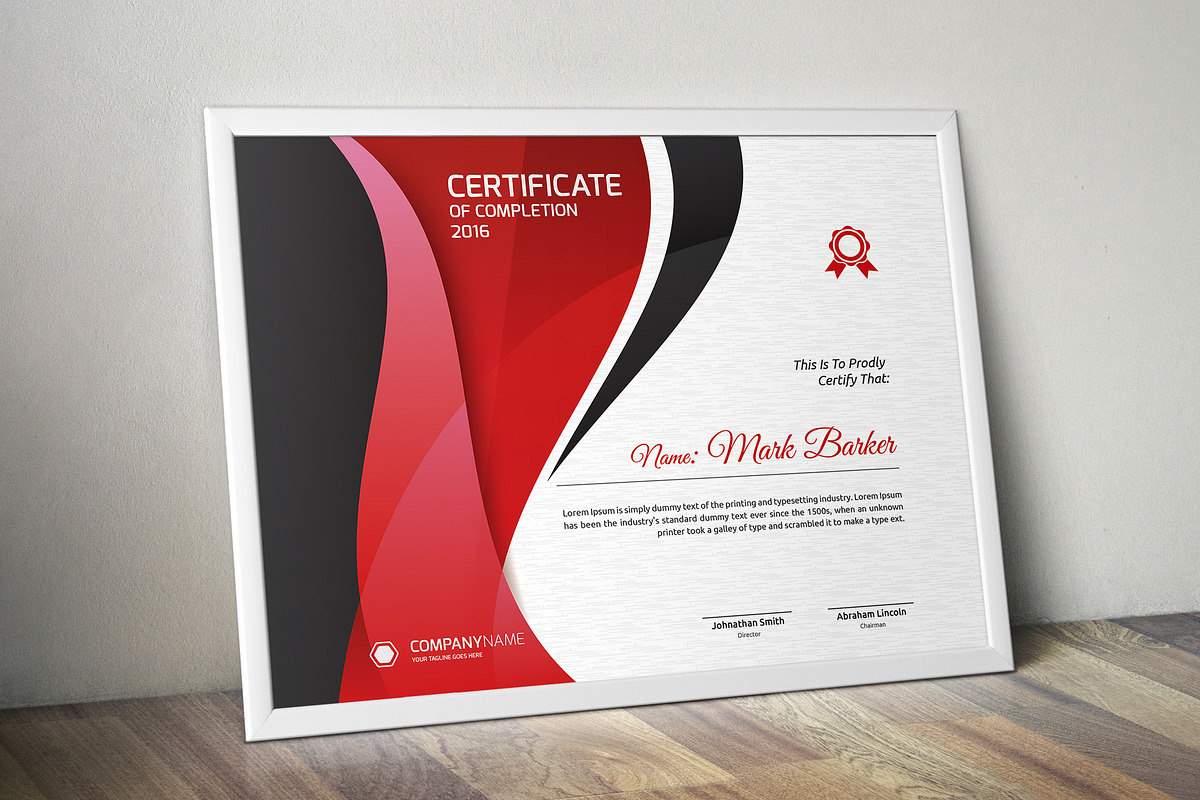 Certificate Word | PSD | AI, a Stationery Template by Curve Design (Photo 2 of 8)