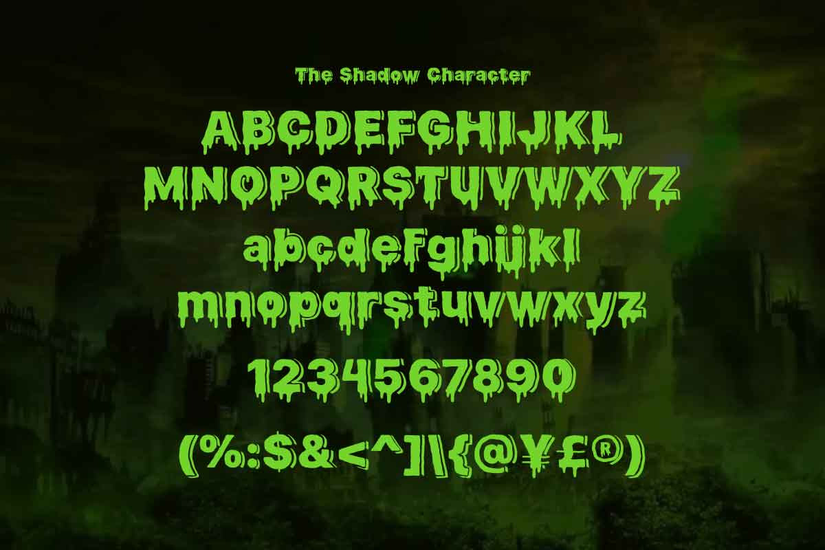 Slime Rage - Horror Display Font, a Sans Serif Font by Brand_Hero (Photo 3 of 12)