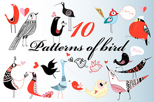 Funny pattern with birds