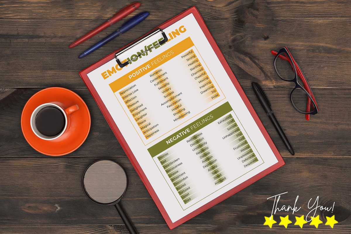 Positive and Negative Emotion Kdp, a Stationery Template by Hurairagraphics (Photo 3 of 4)