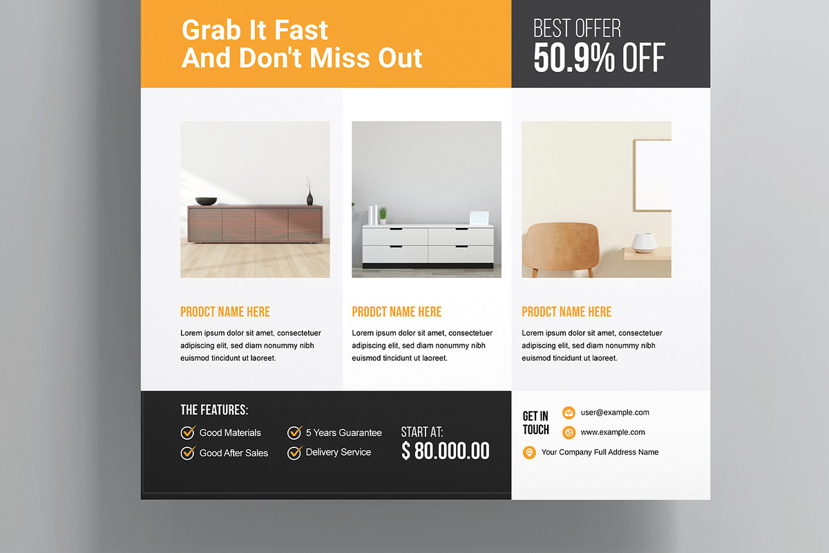 Furniete Modern Furniture Flyer preview 4