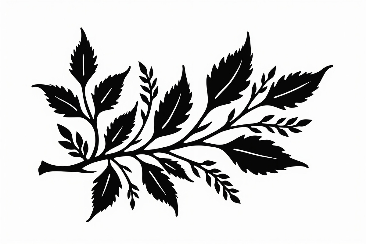 This elegant Leaf and Branch Botanic, an Illustration by Amazin_art (Photo 8 of 21)