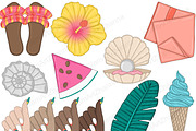 Beach Clip Art Bundle, an Object Illustration by GlamArtZhanna (Thumbnail 3 of 5)