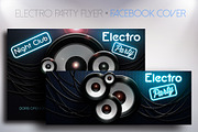 Electro Party Flyer + Facebook Cover, a Flyer Template by CREATIVE DUDE (Thumbnail 4 of 5)