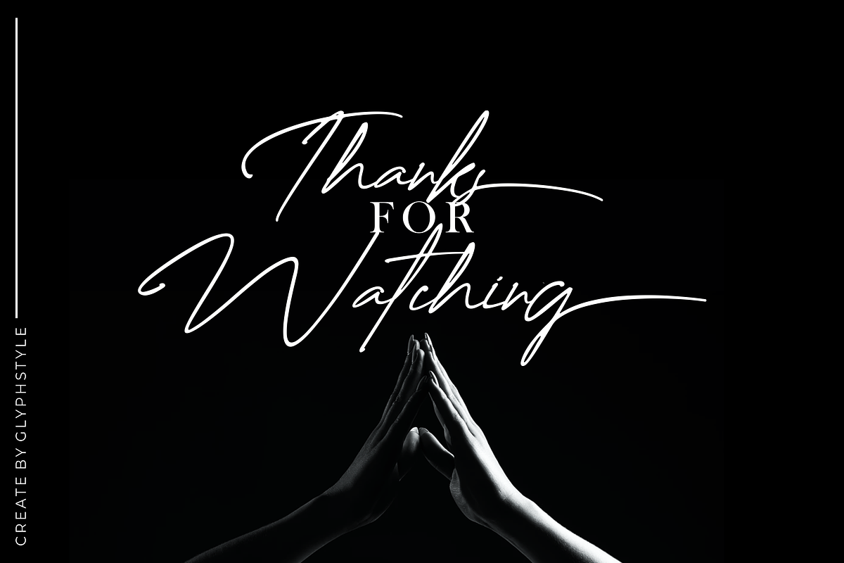 Creattion a Ink Stylish Signature, a Script Font by Glyphstyle (Photo 12 of 13)