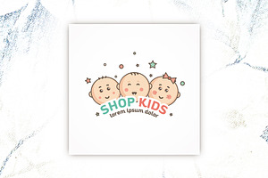 kids logo design template