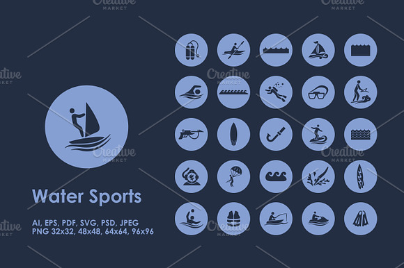 Water Sports Icons