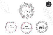 Black and Red Flower Autumn/Fall set, a Decorative Illustration by MooBeer (Thumbnail 2 of 4)