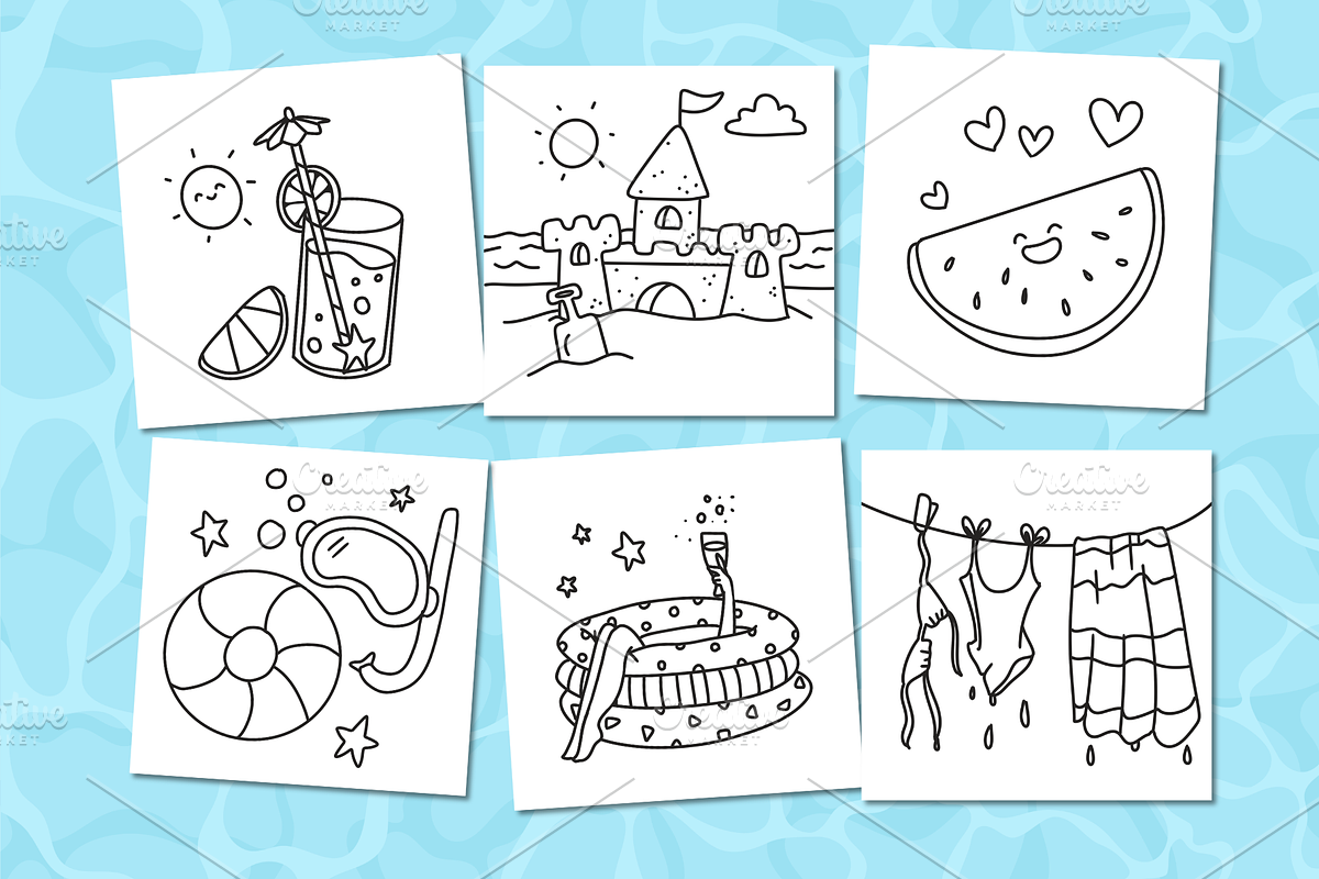 Magic Summer Coloring Pages, a Graphic by Bamboobear Books Shop (Photo 3 of 3)