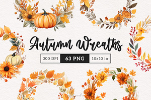 Autumn Wreaths Clipart