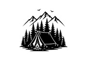 50 Camping Mountain Vector Bundle, an Illustration by jahid234 (Thumbnail 36 of 51)