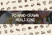 70 Hand-Drawn Meals Icons, an Icon by Hand-Drawn Goods (Thumbnail 1 of 2)