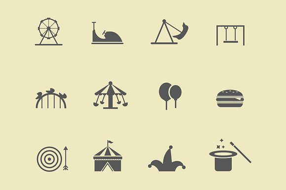 12 Amusement Park Icons