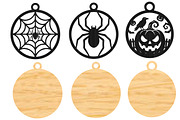 Halloween Ornaments Laser Cut SVG, an Object Graphic by DreamCafeArt (Thumbnail 5 of 9)
