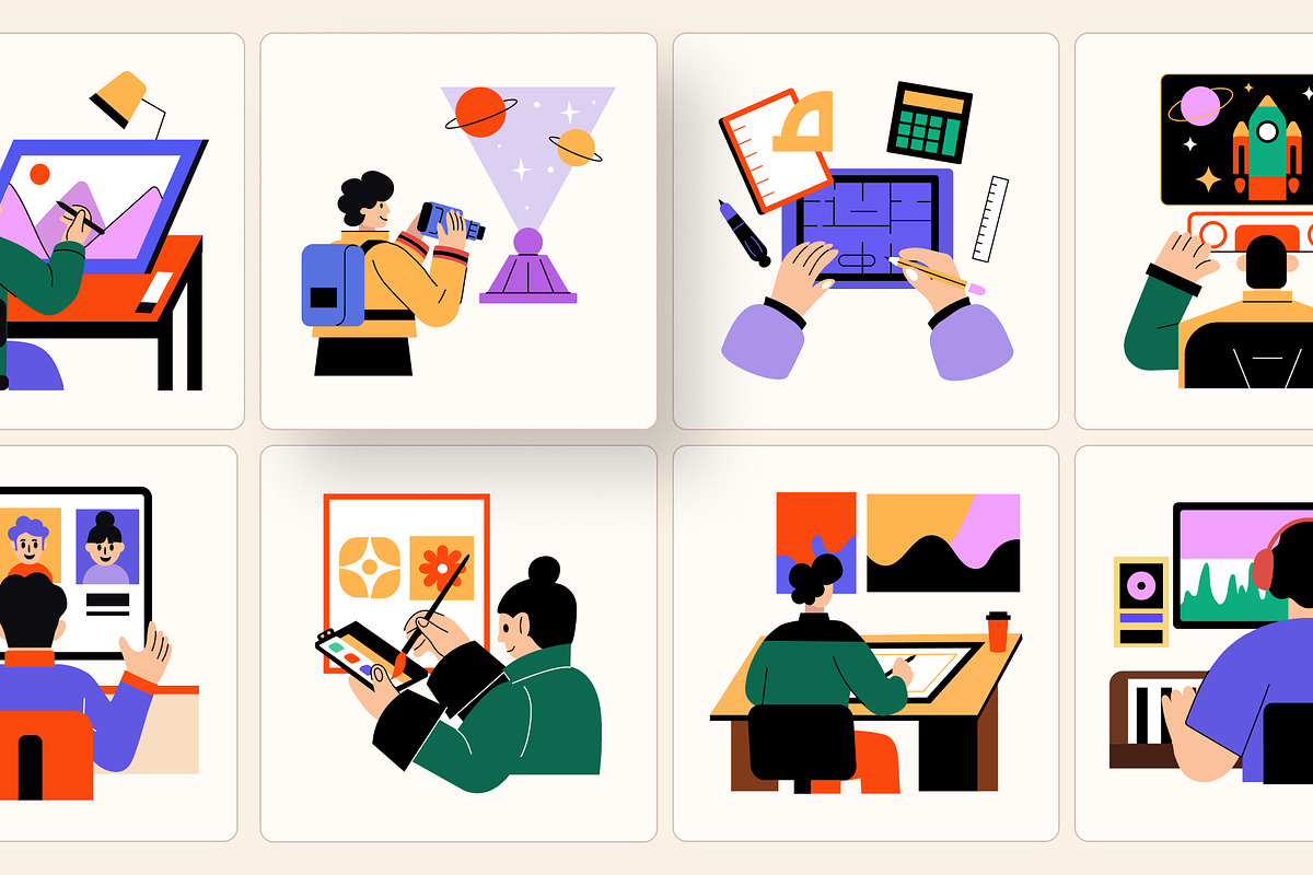 Animated Creative Illustrations, a Decorative Illustration by Brickclay (Photo 4 of 5)