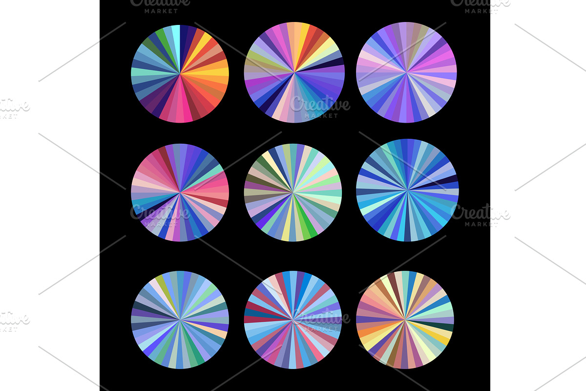 Vibrant abstract radial color burst, an Illustration by pikepicture