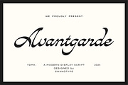 Avandgarde Modern Script, a Font by Swandtype (Thumbnail 1 of 10)