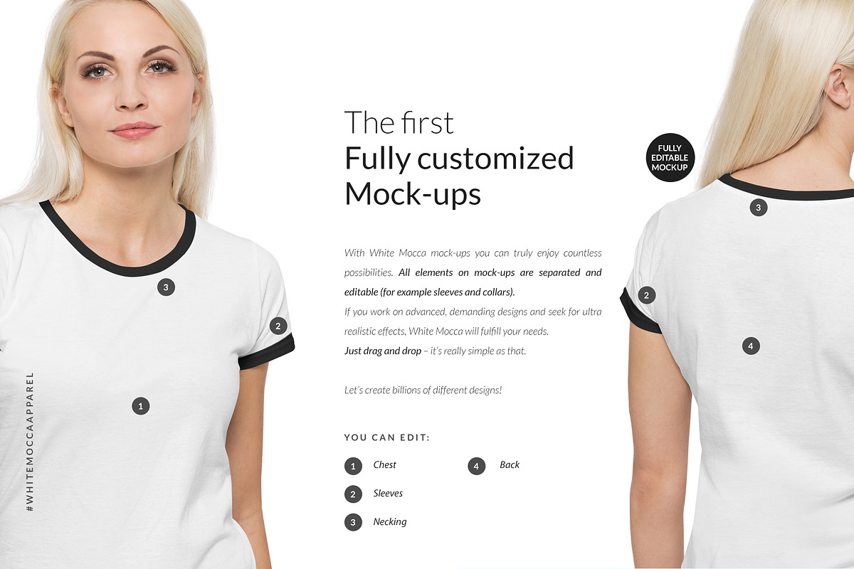 Women T-Shirt Mockups Set FREE DEMO, a Books & Magazine Mockup by Apparel_Mockups (Photo 7 of 27)