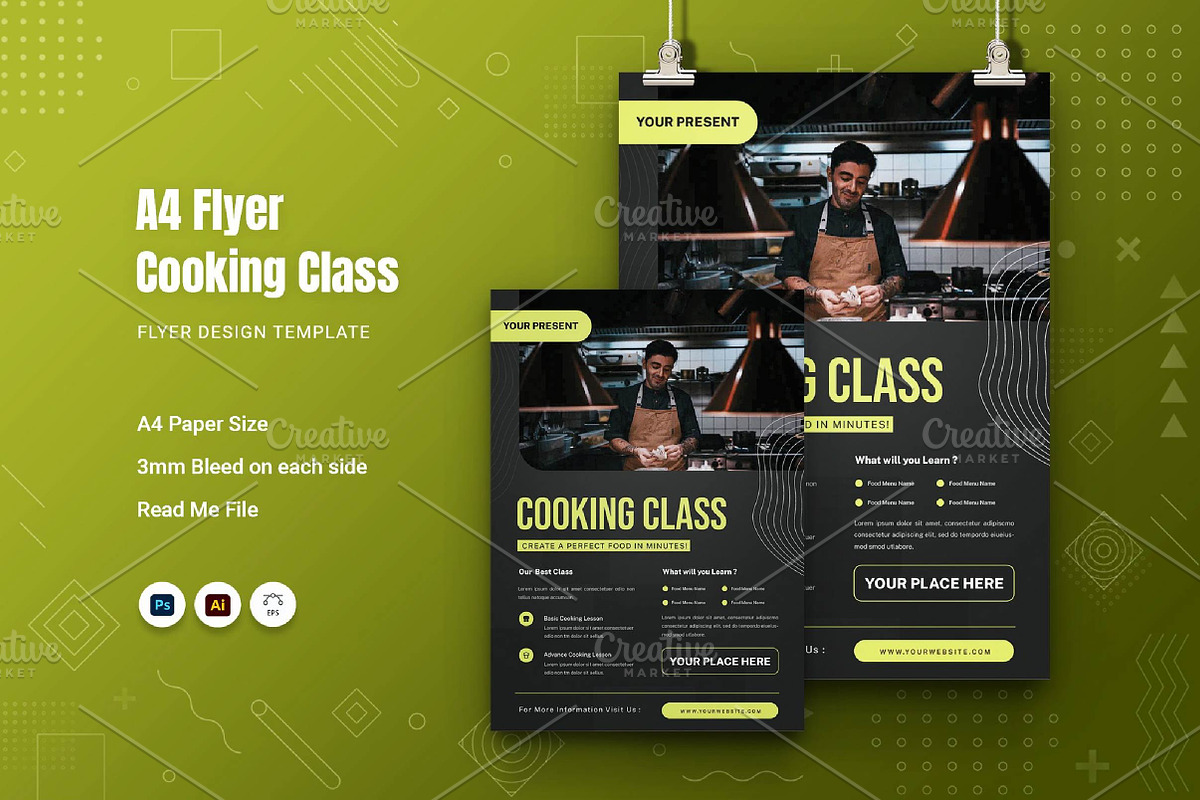 Cooking Class Flyer, a Social Media Template by fashionaddict (Photo 1 of 3)