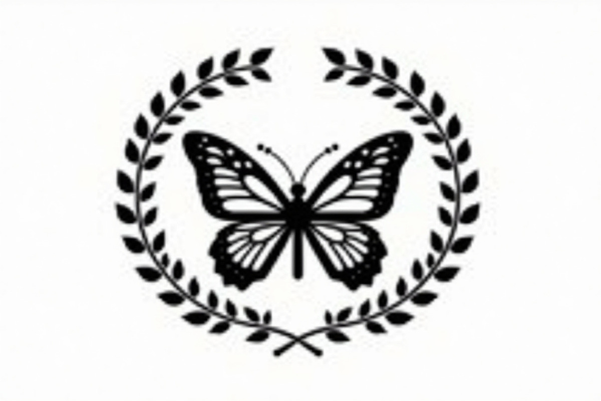 Butterfly Laurel Wreath Bundle, an Illustration by Designs_River (Photo 2 of 7)