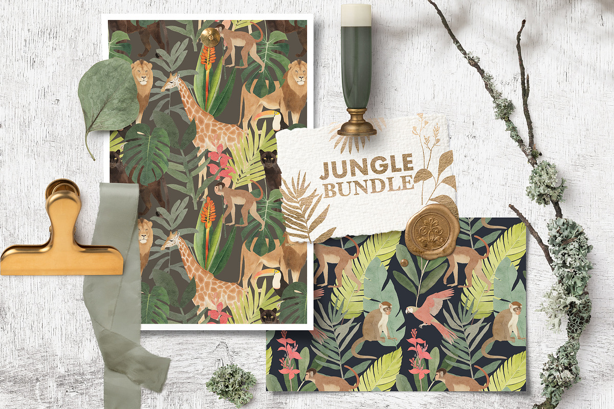 Jungle Bundle, an Animal Illustration by TheCuteShop (Photo 3 of 16)