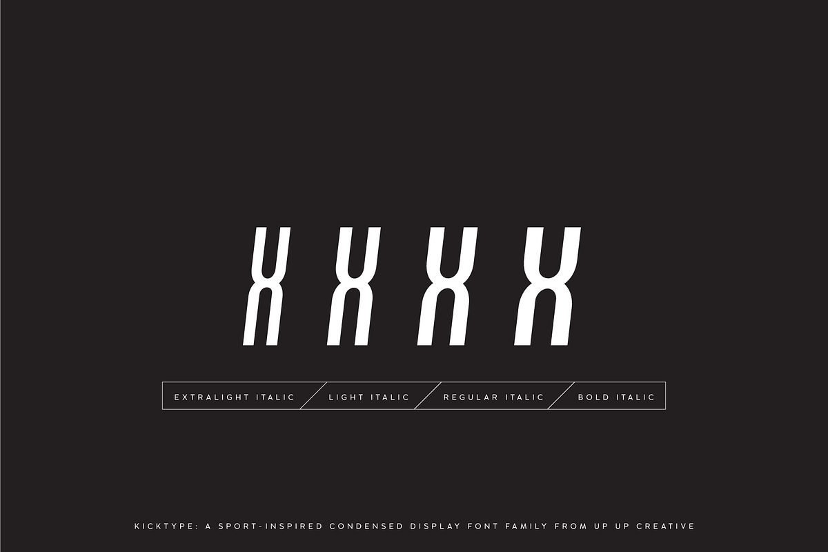 Kicktype Sport-Inspired Font Family, a Sans Serif Font by Up Up Creative (Photo 6 of 15)