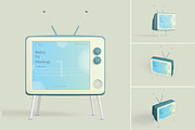 Retro TV Mockup, a Wearable Device Mockup by tiyasprabawa (Thumbnail 1 of 5)