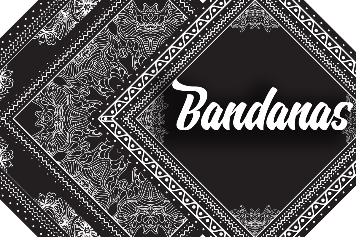 Bandanas Silk Scarf Set 3, a Decorative Illustration by ilonitta (Photo 5 of 5)