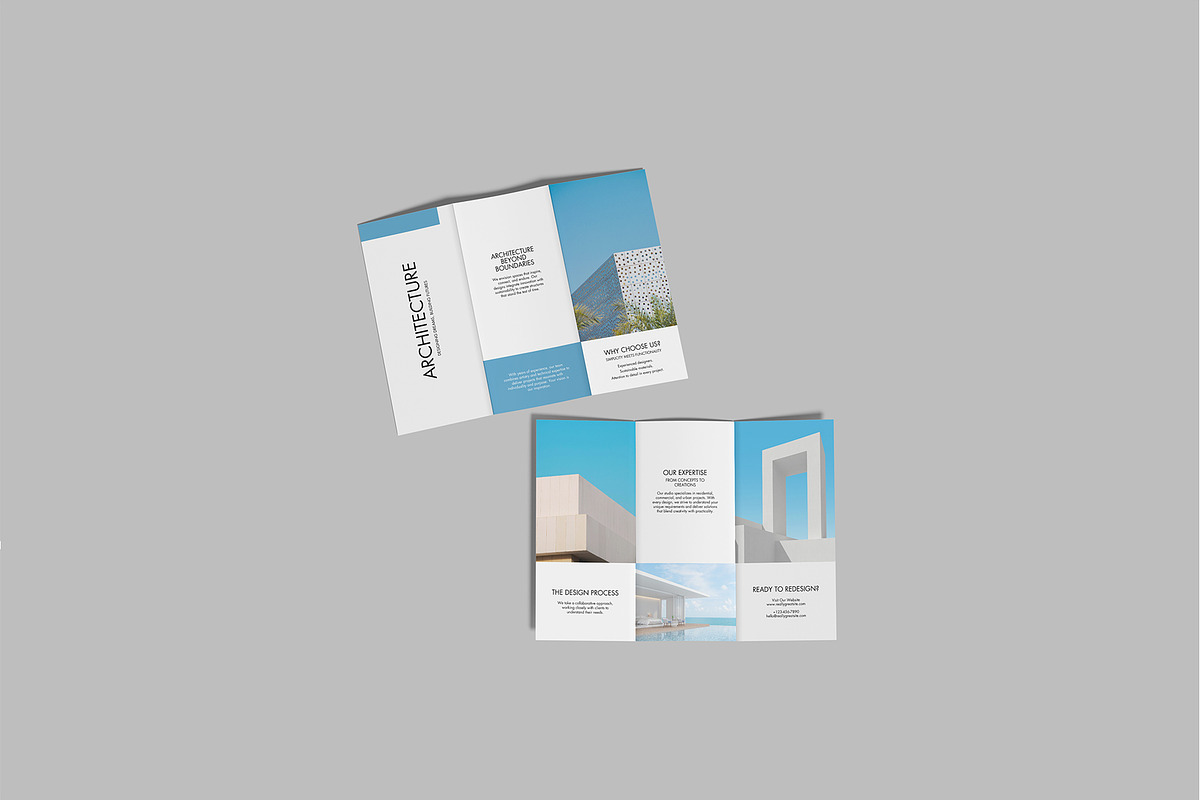Trifold Brochure Mockup, an Advertising Mockup by lamorastudio (Photo 10 of 12)