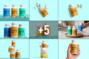 Supplement Bottle Mockup Bundle, a Packaging Mockup by pixelmock (Thumbnail 3 of 35)