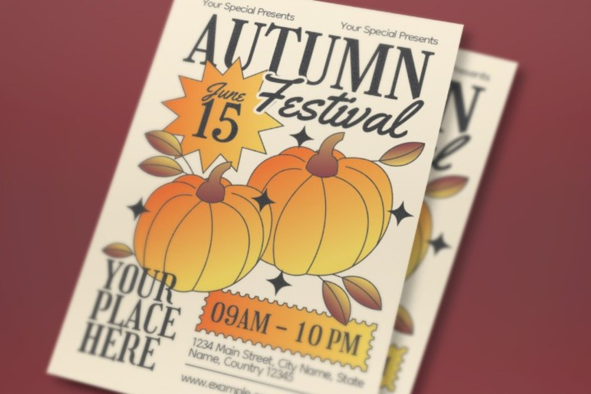 Autumn Festival Flyer, a Flyer Template by graphicook (Photo 2 of 3)