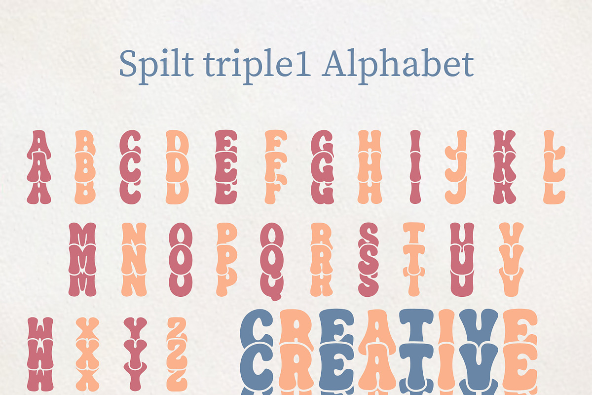 Spilt Stacked - Wave Bundle, a Serif Font by MaxArt Foundry (Photo 9 of 13)