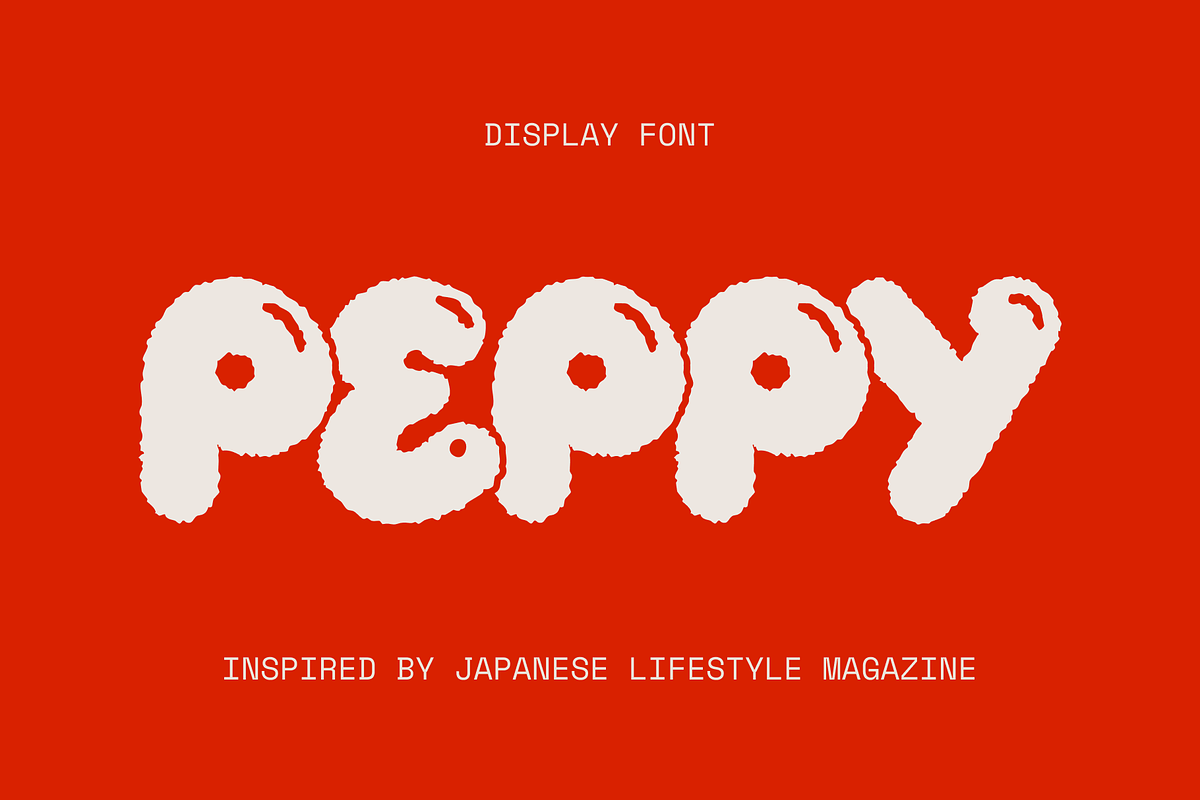 PEPPY — hand-drawn bouncy font, a Handwritten Font by Studio Noppo (Photo 1 of 7)