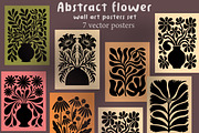Abstract flower wall art posters set, an Illustration by Libby Wishes (Thumbnail 1 of 11)