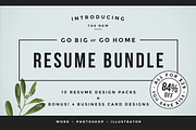 Go Big or Go Home! The Resume Bundle, a Resume Template by Refinery Resume Co. (Thumbnail 1 of 4)