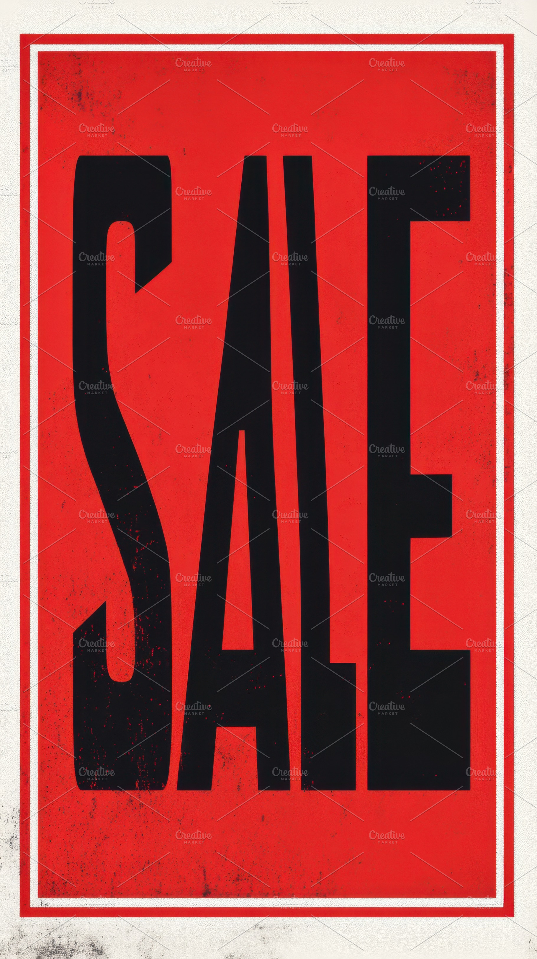 Bold sale sign in vibrant red color, a Photo by Beautiful things