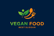 Vegan Food Healthy Meal Logo, a Branding & Logo Template by ika trisiana (Thumbnail 1 of 2)