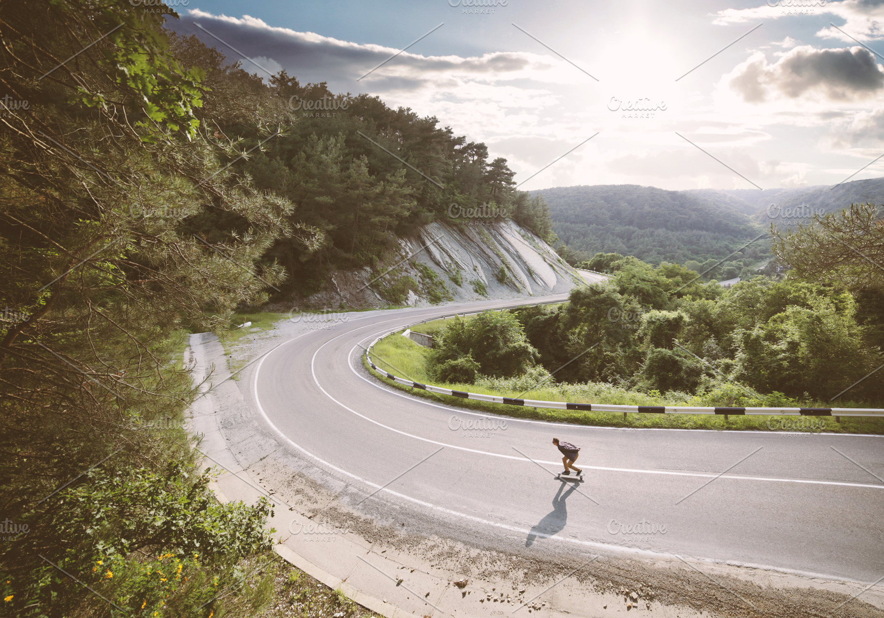 Downhill on a longboard, a Sports & Recreation Photo by Anton_Sokolov