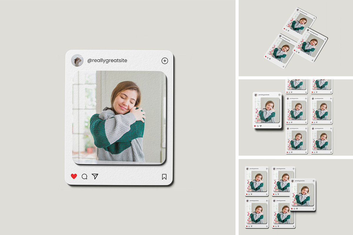 Instagram Post Mockup Set, a Print Template by Difa Design (Photo 1 of 6)