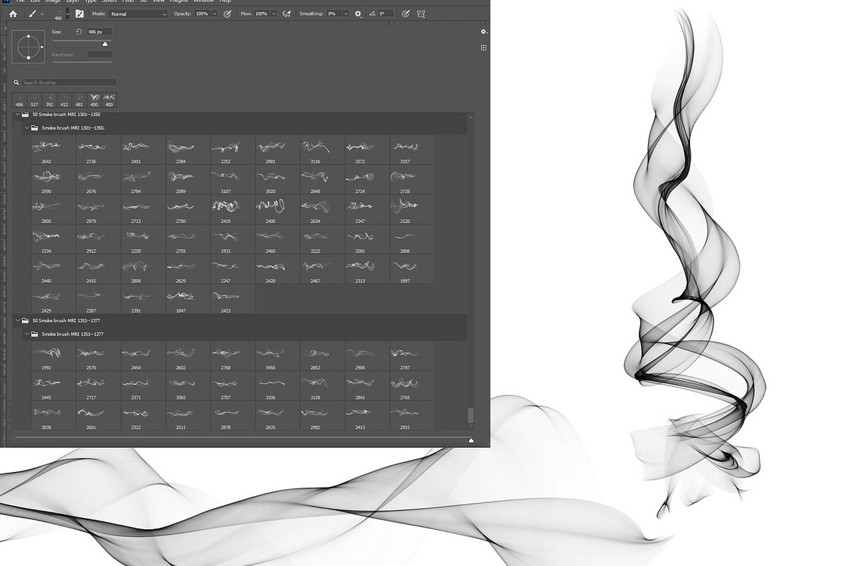 Real Smoke Photoshop Brushes Bundle, a Brush Add-On by MRI STUDIO (Photo 3 of 34)