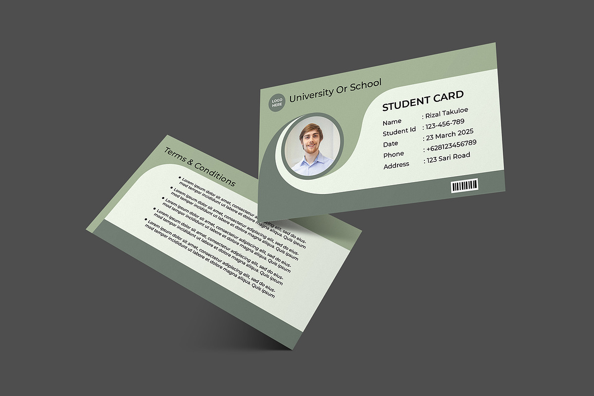 Student Card Template Vol 08, a Card Template by takuloerizal (Photo 3 of 3)