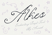 Alkes Romantic Whimsical Script Font, a Script Font by AnMark (Thumbnail 12 of 12)