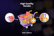 E-Commerce 3D Icon Pack, an Object Graphic by Artnivora.Std (Thumbnail 2 of 4)